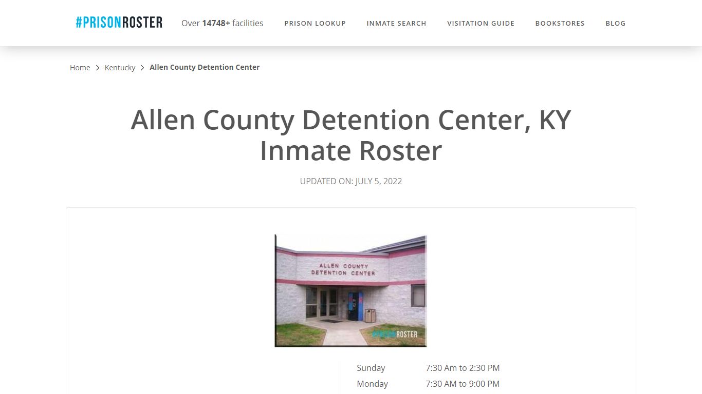 Allen County Detention Center, KY Inmate Roster